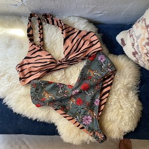 Skatie Reversable Tiger Print Bikini
